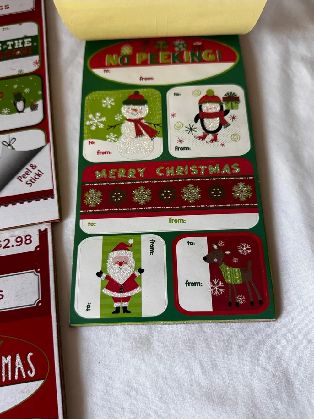 Christmas Gift Tag Sheets - Red and Green Holiday Labels